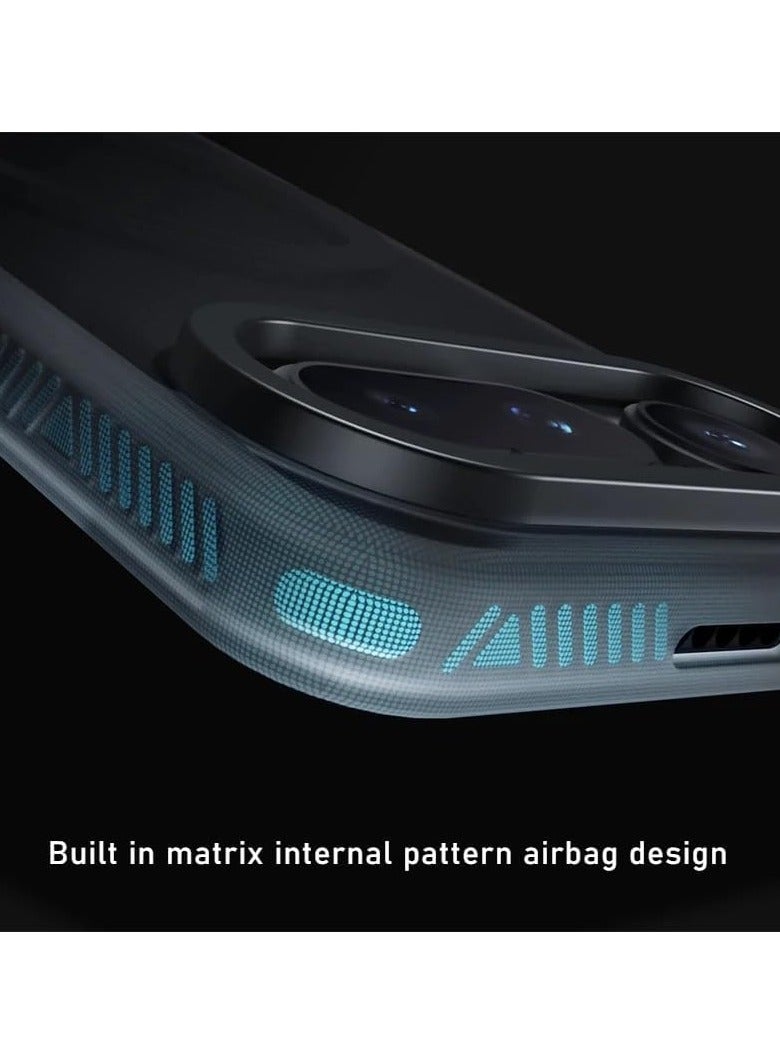 عام غطاء واقي بالرمل (Sandblasted) متوافق مع هاتف Honor Magic 8 Pro Air: غطاء مقاوم للصدمات والسقوط مع تثبيت مغناطيسي، يحتوي على وسائد هوائية مدمجة في جميع الزوايا الأربع. - Image 4